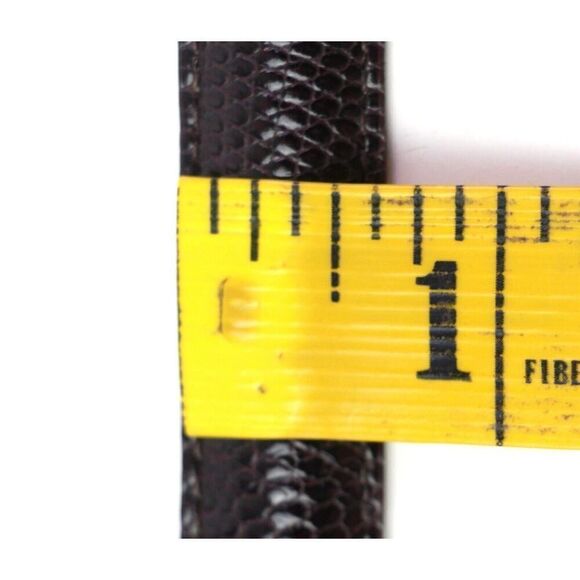 GUESS BROWN REAL LEATHER SNAKE PRINT 5/8"Wd SKINNY CASUAL WOMEN'S BELT Sz M(83T - Picture 10 of 16